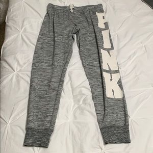 Grey Joggers- Pink brand